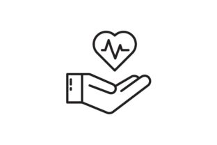 Health Wellness Black and White Outline